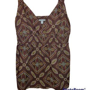 Apt. 9 Brown Baby Doll Tank Top Women's Size L NWT